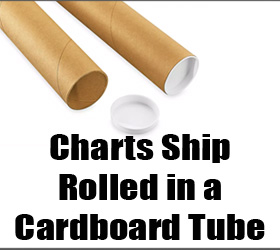 Charts ship rolled in a cardboard tube